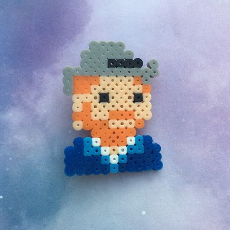 Vincent Van Gogh pin!! Painting Perler Beads, Van Gogh Pixel Art, Mini Perler Beads, Mini Hama Beads, Melt Beads Patterns, Melty Bead Patterns, Hama Beads Design, Diy Perler Bead Crafts, Melty Beads