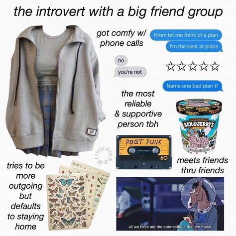 Big Friend Group, Introvert Outfits, Introvert Aesthetic, A Lot Of Friends, Lot Of Friends, Niche Aesthetic, Mood Clothes, Big Friends, Aesthetic Shop