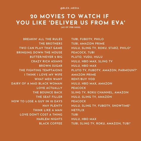 Must Watch Movies List Classics, Old Classic Movies To Watch List, Must Watch Old Movies, Underrated 90s Movies, Movies To Watch When You Feel Lost, Deliver Us From Eva, Sling Tv, Deliver Me, What Men Want