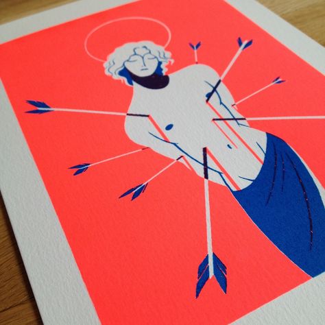 Motion Morphing, Screenprint Illustration, Risograph Illustration, Draw Hands, Screen Printing Art, St Sebastian, Zine Design, Posca Art, Doodle Ideas