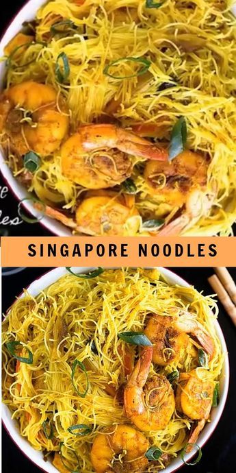 SINGAPORE NOODLES Shrimp Noodles Recipes, Noodles Video, Singapore Noodles Recipe, Ramen Noodle Recipes Easy, Asain Food, Vermicelli Recipes, Shrimp Noodles, Singapore Noodles, Noodle Recipes Easy