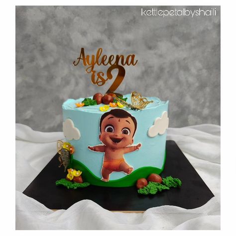 Mighty Little Bheem, Ocean Birthday Party, Ocean Birthday, Home Baking, July 25, Kids Cake, 4th Birthday, Birthday Ideas, Vanilla