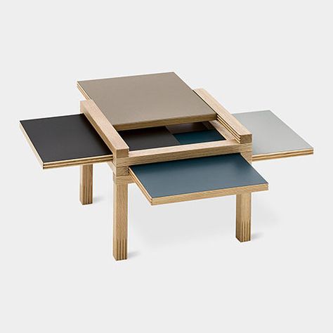 Expandable Tables, Concrete Sofa, Collapsible Furniture, Buddha Altar, Moma Store, Minimalist Furniture Design, Modular Table, White Rhino, Moma Design