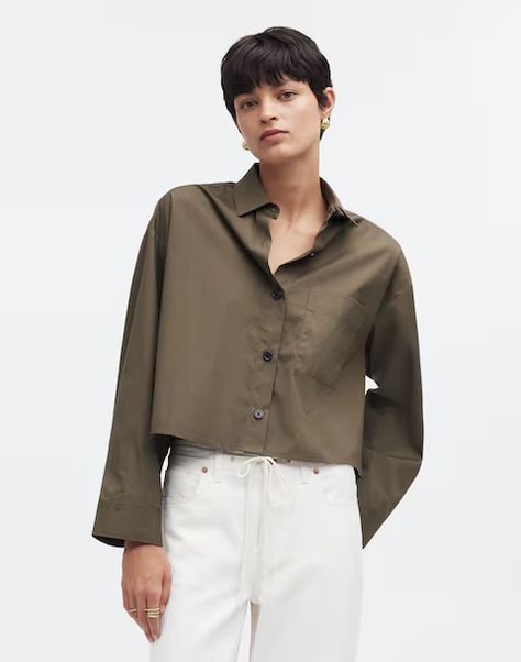 Women's Tops & Shirts: Clothing | Madewell Clothes Capsule Wardrobe, Clothes Capsule, Madewell Shirts, Cropped Button Down, Women's Button Down Shirt, Color Analysis, Spring Summer 2024, Tops Fall, Clothes Horse