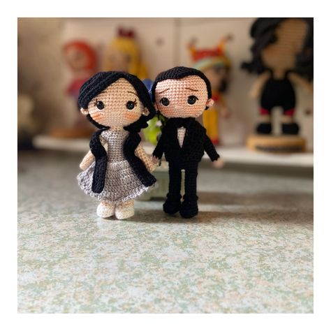 Customized Mini Me Amigurumi Doll Size 5” (couple) . . . . . . . . . . #amigurumi #crochet #handmade #diy #supportlokal #amigurumis #amigurumisph #crochetph #handmadeph #supportlokalph #gantsilyo #gantsilyoph #aphroditecrochetedaccessories Couple Amigurumi, Crochet Handmade, Mini Me, Amigurumi Doll, Amigurumi Crochet, Aphrodite, Amigurumi, Dolls, Crochet