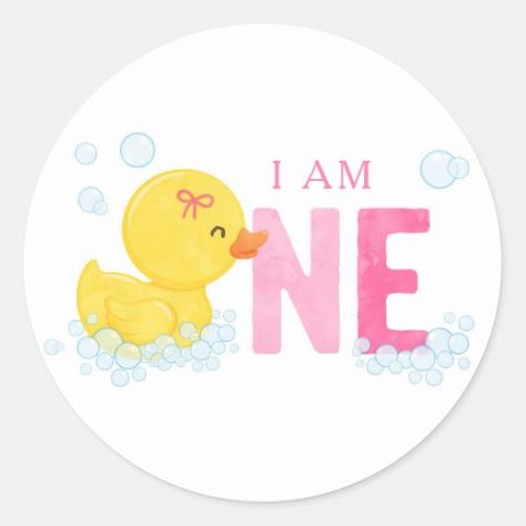 Rubber Duck First Birthday for $7.65 - Birthday Stickers Duck Theme Birthday Party Decoration, Duck First Birthday Girl, Duck Centerpieces, Duck Birthday Invitations, Duck Themed 1st Birthday, Duck Theme Birthday Party, Rubber Duck First Birthday, Rubber Duck Birthday Party, Duck Birthday Theme