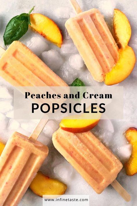 Healthy Diy Popsicles, Peach Popsicle Recipes, Dairy Free Popsicle Recipes, Popcicles Recipes, Summer Popsicle Recipes, Fruit Popsicle Recipes, Easy Popsicle Recipes, Unprocessed Recipes, Homemade Fruit Popsicles