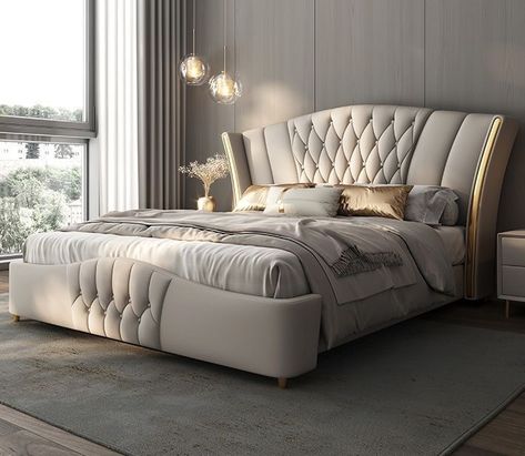 Modern Luxury Bedroom Bed Frames Wood, Latest Modern Bed Designs, Latest Design Bed, New Latest Bed Design, Latest Bed Back Designs Modern, Latest Luxury Bed Design, Latest Bed Headboard Design, Double Bed Design Modern Luxury, New Bed Designs 2022 Modern