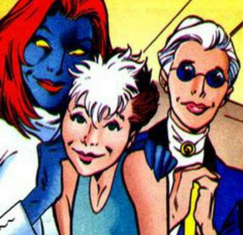 Mystique, Rogue and Destiny Mystique And Destiny, Polaris Marvel, Rogue Xmen, Irene Adler, Rogue Gambit, Comic Villains, Cartoon Tv Shows, Marvel Comic Universe, X Man