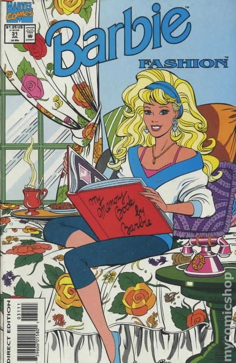 Barbie Poster Vintage, Kidcore Nostalgia, Barbie Comic, School Barbie, Barbie Magazine, Barbie Poster, Dorm Prints, Barbie Collectibles, Magazine Wall