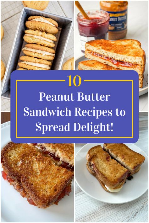 Collage of 4 peanut butter sandwich recipes. Pb J Sandwiches Ideas, Sandwich Inspiration, Fruit Sandwich, Honey Bread, Butter Sandwich, Bacon Sandwich, Peanut Butter Sandwich, Peanut Butter Honey, Best Peanut Butter