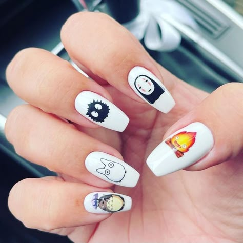 Studio Ghibli Nail Art, My Childhood Memories, Wholesome Comics, Nye Nails, My Inner Child, Draw Comics, 3d Nail Art Designs, Mens Nails, Lilac Nails