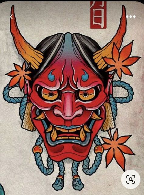 Hannya Maske Tattoo, Mascara Hannya, Hannya Maske, Samurai Mask Tattoo, Oni Maske, Japanese Demon Tattoo, Japanese Mask Tattoo, Art Demon, Oni Mask Tattoo