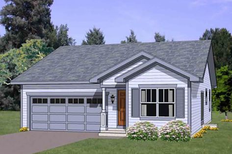 1200 Sq Ft House, Bungalow Style House, House Plans One Story, Cottage Style House Plans, Houses Plans, Small House Floor Plans, Ranch Style House Plans, Garage House Plans, Garage Apartment