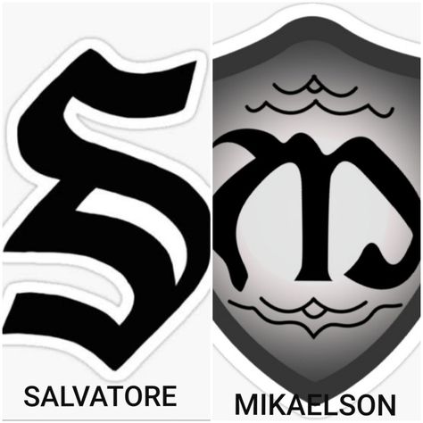 Salvatore or Mikaelson? Choice is yours.... Vampire Diaries Symbols, Salvatore Tattoo Ideas, Tvd Symbols, Salvatore Tattoo, The Originals Tattoo Ideas, The Originals Tattoo, Vampire Diaries Logo, Tvd Tattoos Ideas, Vampire Diaries Tattoo