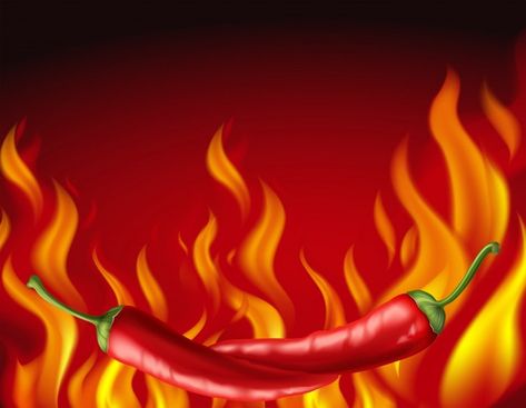 Red chilies and hot fire in background P... | Premium Vector #Freepik #vector #background #food #design #texture Food Frame, Chili Pepper Sauce, Traditional Mexican Food, Background Food, Dark Red Background, Food Art Photography, Spicy Soup, Red Pepper Sauce, Design Texture