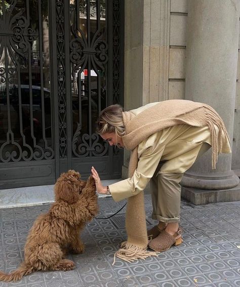 Luxury Goals, Claire Rose, Dog Mommy, Style Inspiration Winter, Quiet Luxury, Winter Aesthetic, Labradoodle, Cute Creatures, Cuteness Overload