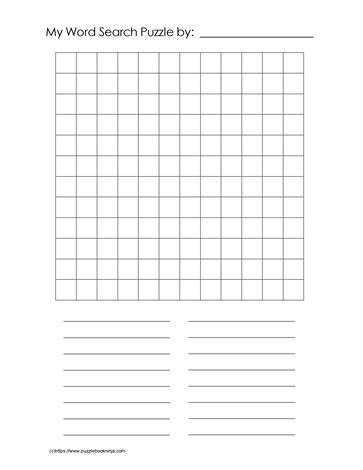 12 x 12 Blank Word Search How To Make A Word Search Puzzle, Blank Word Search Template, Diy Word Search, Word Search Template, Make A Word Search, School Sheets, Beaver Scouts, Red Word, Cd Template