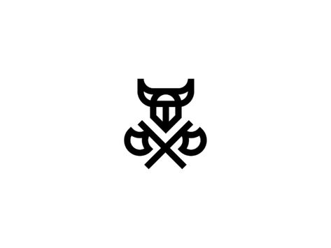 Viking Logo Design, Viking Logo, Helmet Logo, Viking Helmet, Nordic Tattoo, Sketch Tattoo Design, Viking Designs, Viking Symbols, Viking Art