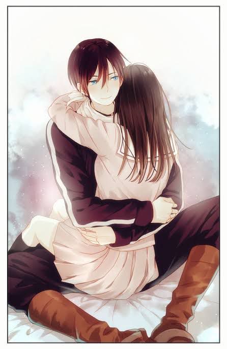 Noragami Hiyori And Yato, Noragami Hiyori, Anime Couples Cuddling, Couple Cuddling, Hiyori Iki, Yato And Hiyori, Yato Noragami, Noragami Anime, Anime W