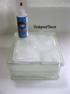 Step 4: Pour glitter of your choice into the glass block. Description from designeddecor.com. I searched for this on bing.com/images Painted Glass Blocks, Christmas Glass Blocks, Decorative Glass Blocks, Brick Crafts, Craftsman Fireplace, Glass Block Crafts, Lighted Glass Blocks, Block Painting, Diy Blocks