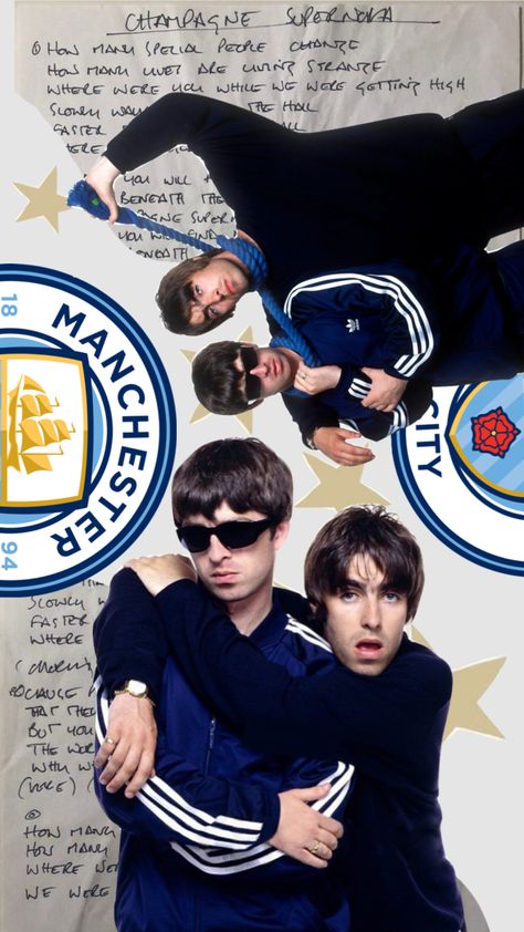 Oasis And Blur, Liam Gallagher Noel Gallagher, Oasis Wallpaper, Casual Football, Manchester City Wallpaper, Oasis Band, Liam And Noel, Rivers Cuomo, Rock Nacional