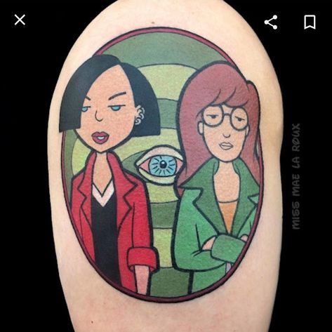 Daria Tattoo, Daria And Jane, Pop Culture Tattoos, Culture Tattoos, Ink Artwork, Dream Tattoos, Ink Stain, Back Tattoo, Tattoos And Piercings