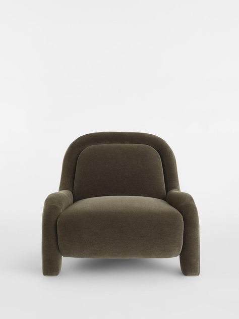 Ellis Chair, Mohair Pewter - Soho Home Soho Home, Comfy Seating, Linen Armchair, Furniture Sofas, Soho House, Velvet Armchair, Cleaning Upholstery, Armless Chair, Take A Seat