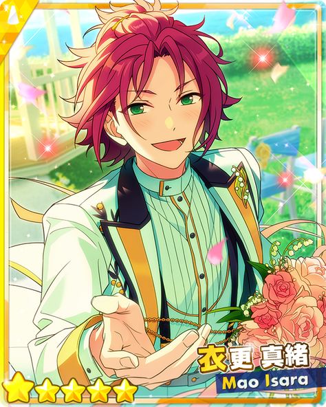 (Heartfelt Bouquet) Mao Isara | The English Ensemble Stars Wiki | Fandom Mao Isara, Ensemble Stars, The English, Stars, Twitter, Anime