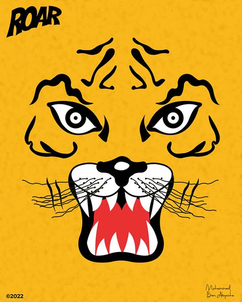 illustration ROAR TIGER Graphic Design Advertising, Illustration Graphic Design, Design Advertising, Freelancing Jobs, Graphic Design, Design