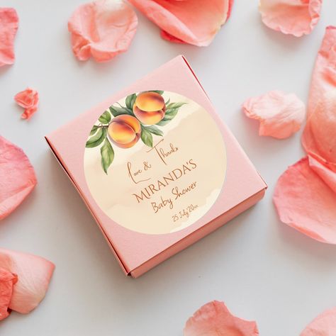 Sweet little peach spring summer baby shower template thank you favor stickers personalized peach themed baby shower favor stickers Peach Items, Peach Baby Shower, Summer Baby Shower, Baby Shower Templates, Baby Shower Favor, Baby Shower Thank You, Housewarming Party, Shower Design, Summer Baby