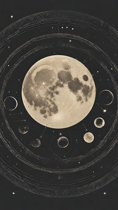 this is an image of moon with its phases Moon Brown Aesthetic, Moon Phases Wallpaper Aesthetic, Moon Phases Aesthetic, Moon Phases Wallpaper, Personality Change, Space Aesthetic, Moon Images, Phone Aesthetic, Moon Cycles