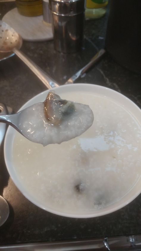 [Homemade] century egg and rice porridge! Chicken Rice Porridge, Egg And Rice, Chicken Porridge, Century Egg, Rice Porridge, Chicken Rice, Food Images, Anime Background, Street Food