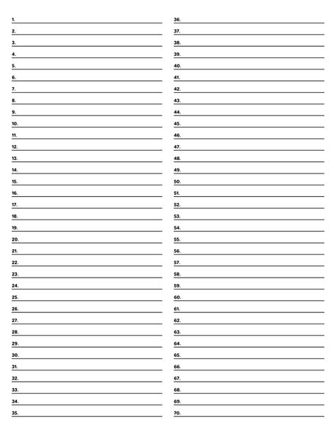 Printable 2-Column Numbered Black Lined Paper (College Ruled) for Letter Paper Column Paper Free Printable, 8 Column Template, Wide Ruled Paper Printable, Lines Paper Printable, Printable Lined Paper With Border, Table Of Contents Template, Organization Templates, Password Log, Dibujos Toy Story