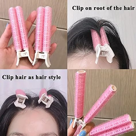 Hair Rollers Volumizing Curlers Root Clips Fluffy Instant - Temu Hair Roller Clips, Plastic Hair Rollers, Hair Curling Tools, Hair Accessories Bun, Volumizing Hair, Heatless Hair Curlers, Lazy Hairstyles, No Heat Hairstyles, Heatless Hairstyles