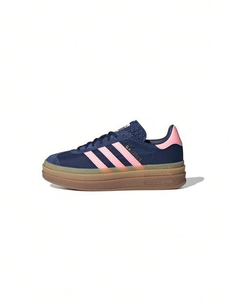 Adidas Originals GAZELLE BOLD Comfortable And Versatile Non-Slip Wear-Resistant Low-Top Boardshorts Women's Dark Blue Pink   IG4390 Blue     Colorblock    Women Shoes, size features are:Bust: ,Length: ,Sleeve Length: Blue And Pink Gazelle, Adidas Shoes Blue, Pink Gazelles, Gazelle Bold, Board Shorts Women, Adidas Originals Gazelle, Black Gums, Church Outfits, Blue Adidas