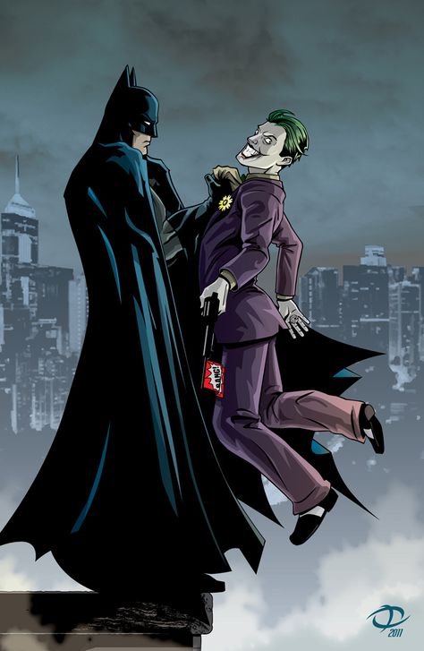 The Choice by Tloessy.deviantart.com Batman And Joker, Batman Vs Joker, Der Joker, Batman Tattoo, I Am Batman, Batman Artwork, Joker Art, Batman Comic Art, Im Batman