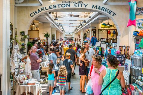 With world-class antiquing and edgy designer boutiques, Charleston is a shopper's dream. Moving To Charleston Sc, Charleston Market, Charleston Trip, Charleston Vacation, South Carolina Vacation, South Carolina Travel, Girl Trip, Charleston Travel, Columbia South Carolina