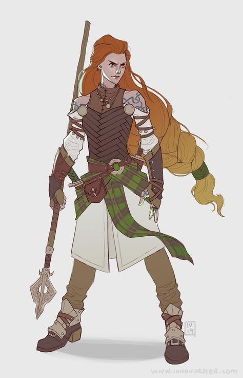 Female human druid Celtic Character Art, Barbarian Dnd Outfit, Celtic Character Design, Celtic Warrior Art, Druid Outfit, Druid Dnd, Rpg Wallpaper, Celtic Warrior, Dungeons And Dragons Characters