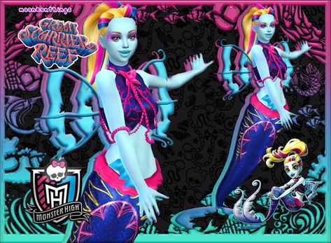 MH - Great Scarrier Reef Lagoona Blue | Patreon Sims Halloween Costume, Sims Halloween, Great Scarrier Reef, Ghost Walk, Lagoona Blue, 4 Characters, Sims 4 Dresses, Sims 4 Characters, Los Sims