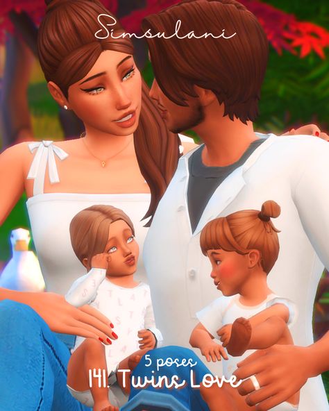 Cc Sims 4 Patreon, Infant Poses, Twins Posing, Sims 4 Family, The Sims 4 Skin, Sims 4 Cc Folder, Little Family, Cc Sims, Ts4 Cc