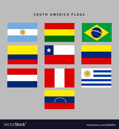 South American Flags, South America Flag, American Flag Coloring Page, America Continent, Flag Coloring Pages, All Flags, American Flags, Flag Vector, South American