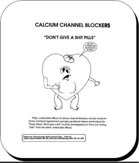 Calcium channel blocker Nursing Study Tips, Calcium Channel Blockers, Nursing Information, Lpn Schools, Nursing Mnemonics, Cardiac Nursing, Pharmacology Nursing, Nursing School Survival, Critical Care Nursing