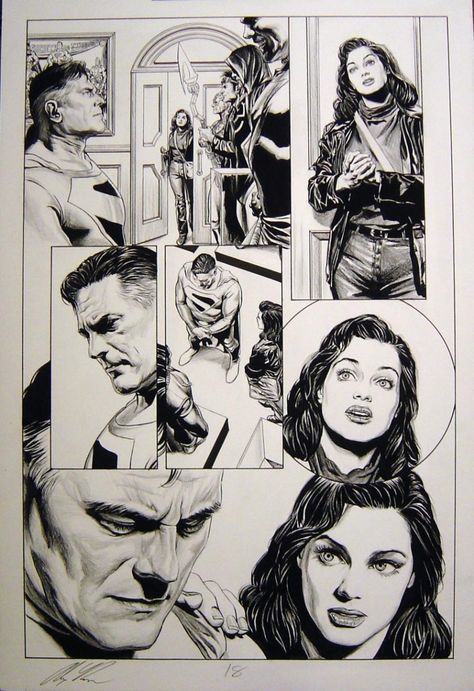 Comic Book Concept Art, Comic Page Art, Comic Book Shading, Alex Ross Comic Art, Comic Artstyle, Alex Ross Art, Comics Panel, Comic Book Page, Comic Pages