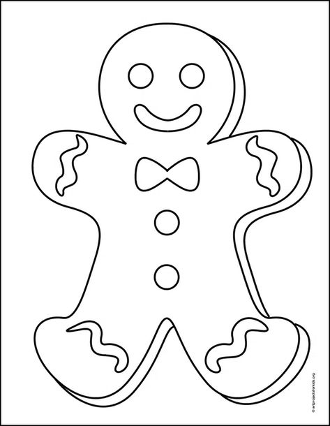 How To Draw A Gingerbread Man, Draw A Gingerbread Man, Gingerbread Man Drawing, Gingerbread Man Coloring Page, Bread Man, Christmas Bulletin Board, Color Sheets, Christmas Bulletin, Art Lessons For Kids