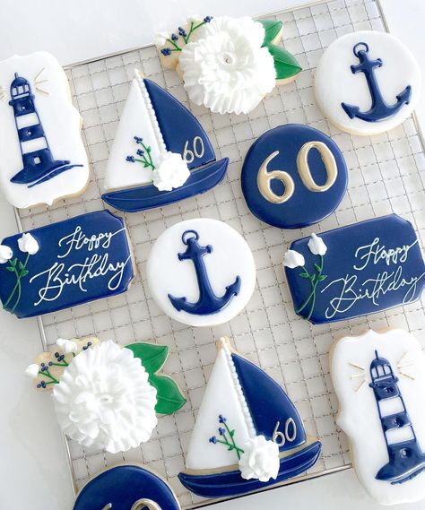 Nautical 60th Birthday Party, 60th Birthday Cruise Ideas, Boat Theme Birthday Party, Yacht Party Decor, Cruise Birthday Ideas, Cruise Themed Party Ideas, Yacht Birthday Party Ideas, Nautical Birthday Theme, Yacht Party Theme