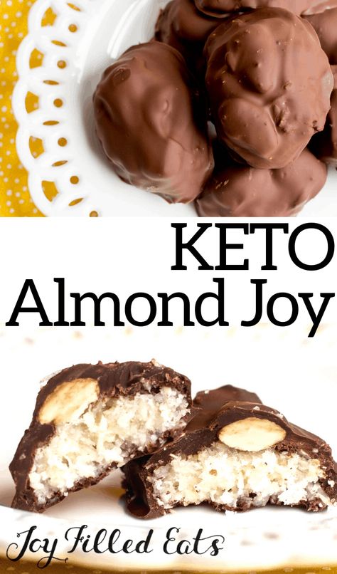 Keto Almond Joy, Almond Joy Candy Bars, Almond Joy Candy, Almond Joy Bars, Low Carb Candy, Postre Keto, Keto Candy, Healthy Version, Joy Filled Eats