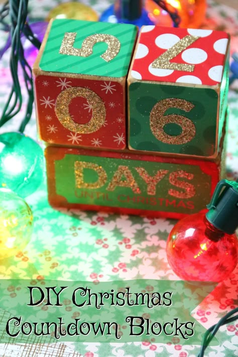 After Thanksgiving, the countdown to Christmas is on! These reuseable DIY Countdown Blocks are JUST the thing to tell you how many days until Christmas. Diy Christmas Block Countdown, Christmas Countdown Blocks Diy, Diy Countdown Blocks, Countdown Blocks Diy, Homemade Christmas Countdown, Countdown To Christmas Craft, Diy Countdown To Christmas, Diy Countdown Calendar, Christmas Countdown Ideas