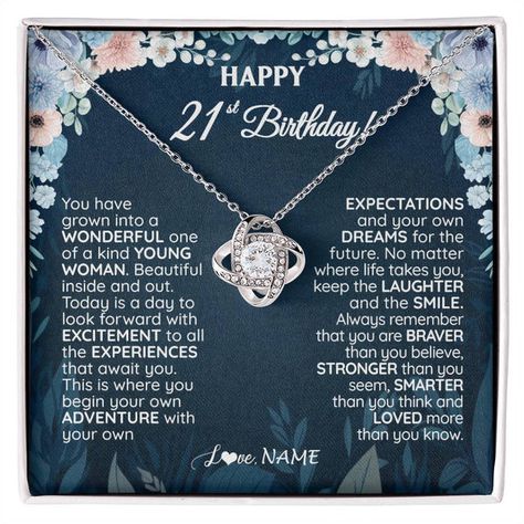 Personalized Happy 21st Birthday Gifts Necklace Sweet Fifteen 21st Year Old Girl Birthday Gift Ideas For Her Daughter Niece Jewelry Gift Box Message Card This Necklace Comes With A Message Card And Gift Box For Personalized Name 2002 21st Happy Sweet Twenty-One 2002 21st Birthday Gifts Old Born In 2002 21 Old Best Gift Idea For 21st Daughter Necklace From Mom Dad Niece Granddaughter Goddaughter T-Shrits, Bonus Stepdaughter Quotes For Her Present Ideas For Women Motivational For Girls Customized 21st Birthday Messages, 21st Birthday Wishes, Birthday Gift Ideas For Her, 22 Birthday Gifts, 21st Birthday Quotes, 19th Birthday Gifts, Happy 24th Birthday, Happy 23rd Birthday, Happy 19th Birthday