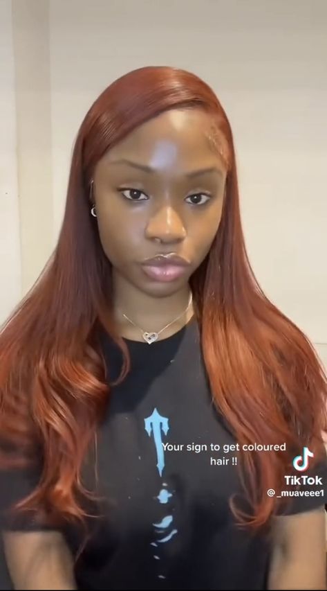 Ginger Wig On Light Skin, Autumn Hair Colors Black Women, Forest Green Hair Black Women, Hair Colour On Dark Skin, Auburn Black Women, 350 Hair Color On Black Women, Ginger Closure Sew In, Cherry Red Hair Black Women, Ginger Sew In Weave